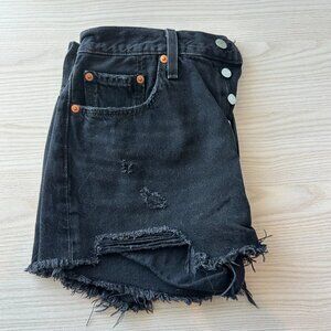 Black Levis 501 Denim Shorts